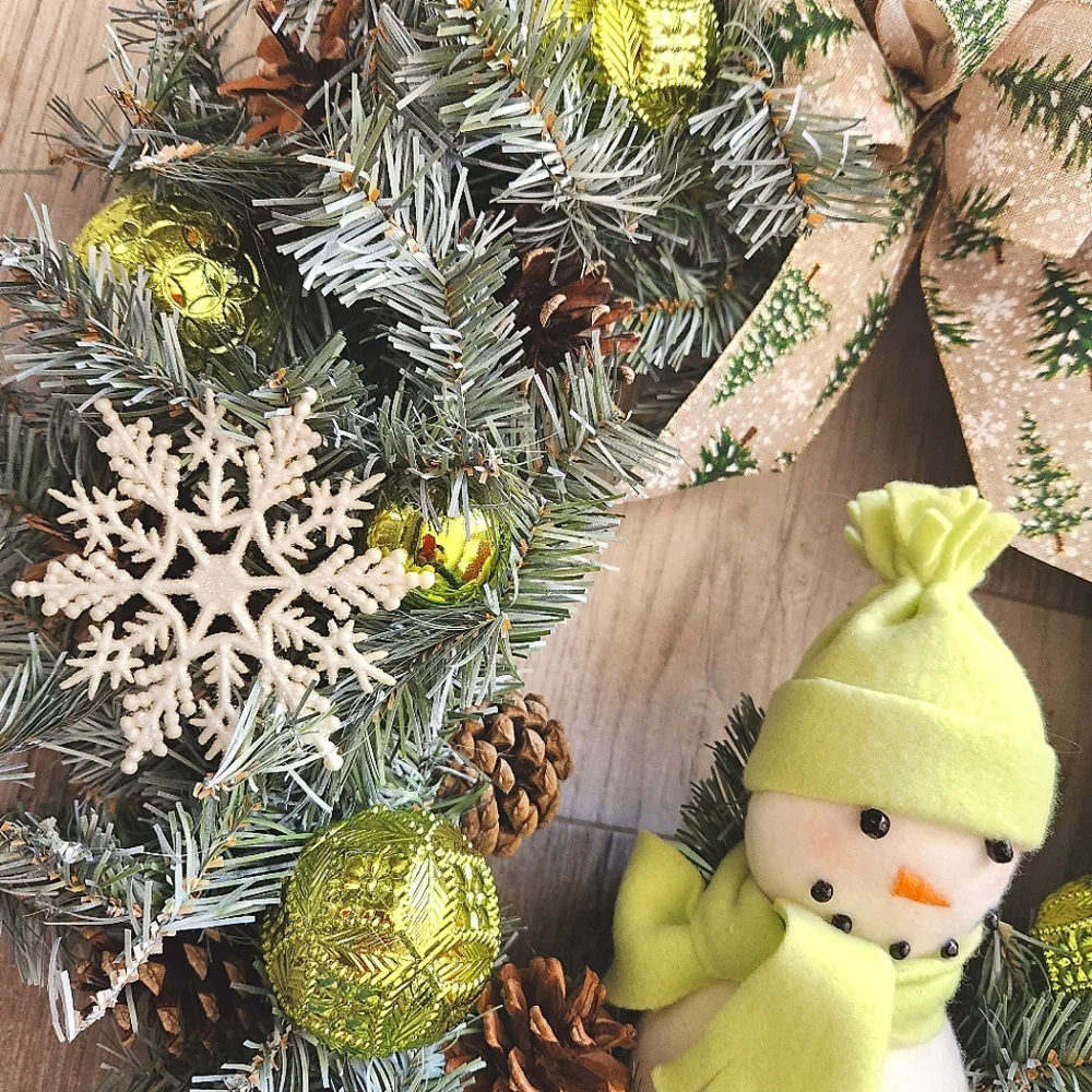 Handmade Winter Wonderland Snowman Wreath